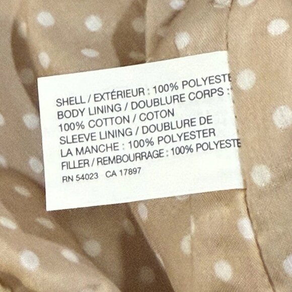 Kids Gap Quilted Jacket Youth Girls XL Corduroy Collar Tan Preppy Equestrian - Picture 6 of 10